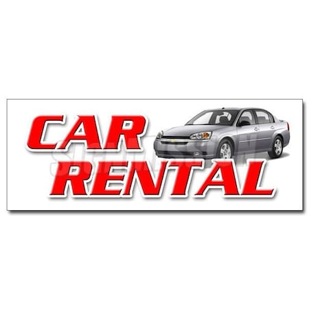 CAR RENTAL DECAL sticker auto rent daily weekly automobil low rate, D-48 Car Rental -  SIGNMISSION